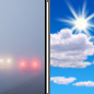 Monday: Patchy fog before 11am. Mostly sunny, with a high near 81. Southwest wind 0 to 10 mph, with gusts as high as 20 mph. Monday: Patchy Fog then Mostly Sunny
