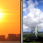 Thursday: Sunny then Isolated Showers And Thunderstorms
